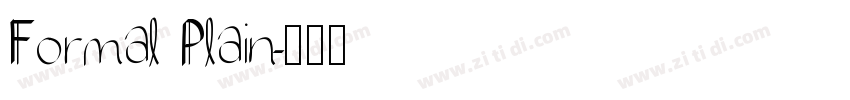 Formal Plain字体转换